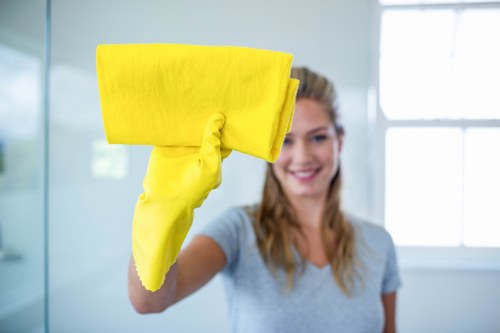 Final carpet cleaning inspection with professional equipment